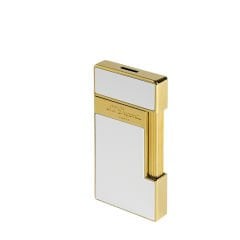 028004 St Dupont Slimmy Shiny White Lacquer Çakmak