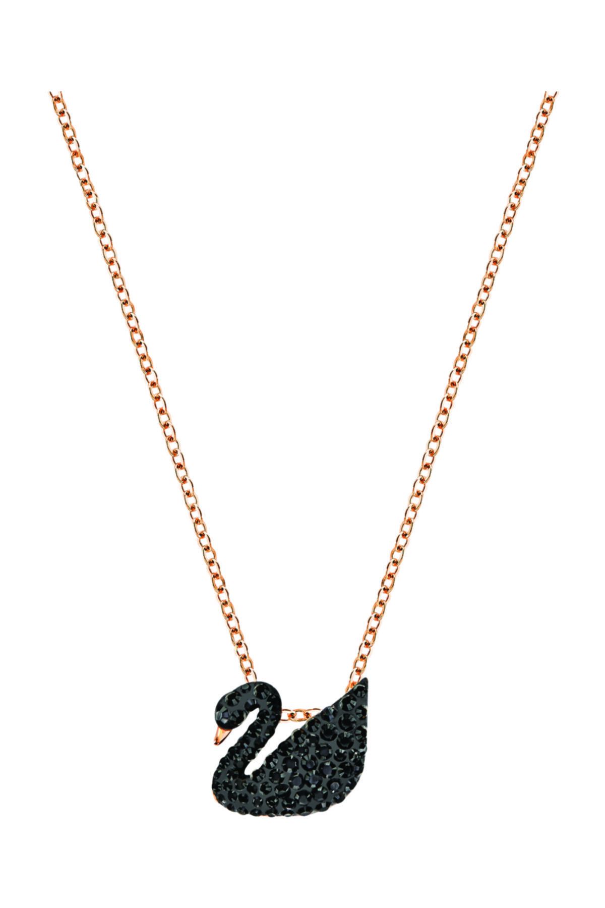 5204133 Swarovski Kolye İconic Swan:Pendant Sml Jet/Ros