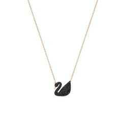 5204134 Swarovski Kolye İconic Swan:Pendant Jet/Ros