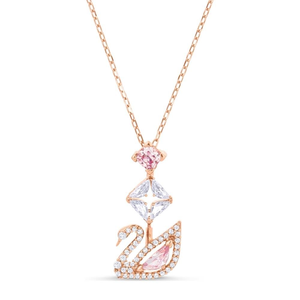 5473024 Swarovski Kolye Dazzling Swan:Necklace Y Czmo/Ros 5473024
