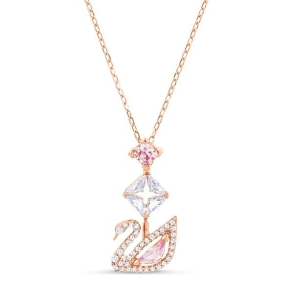 5473024 Swarovski Kolye Dazzling Swan:Necklace Y Czmo/Ros 5473024