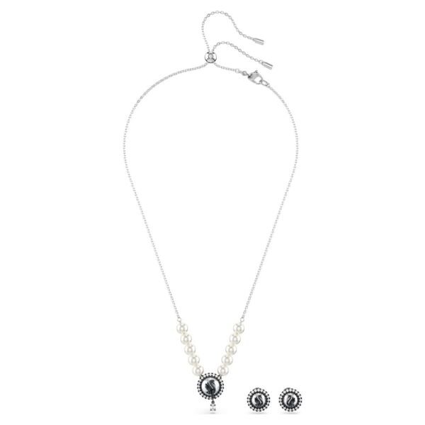 5680875 Swarovski Set Swan:Set Prl Gry/Rhs 5680875