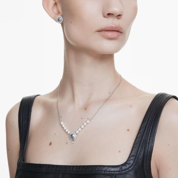 5680875 Swarovski Set Swan:Set Prl Gry/Rhs 5680875