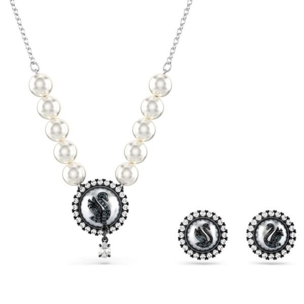 5680875 Swarovski Set Swan:Set Prl Gry/Rhs 5680875