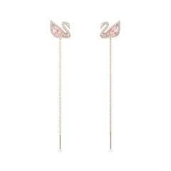 5469990 Swarovski Küpe Dazzling Swan:Pe Lng Czmo/Ros