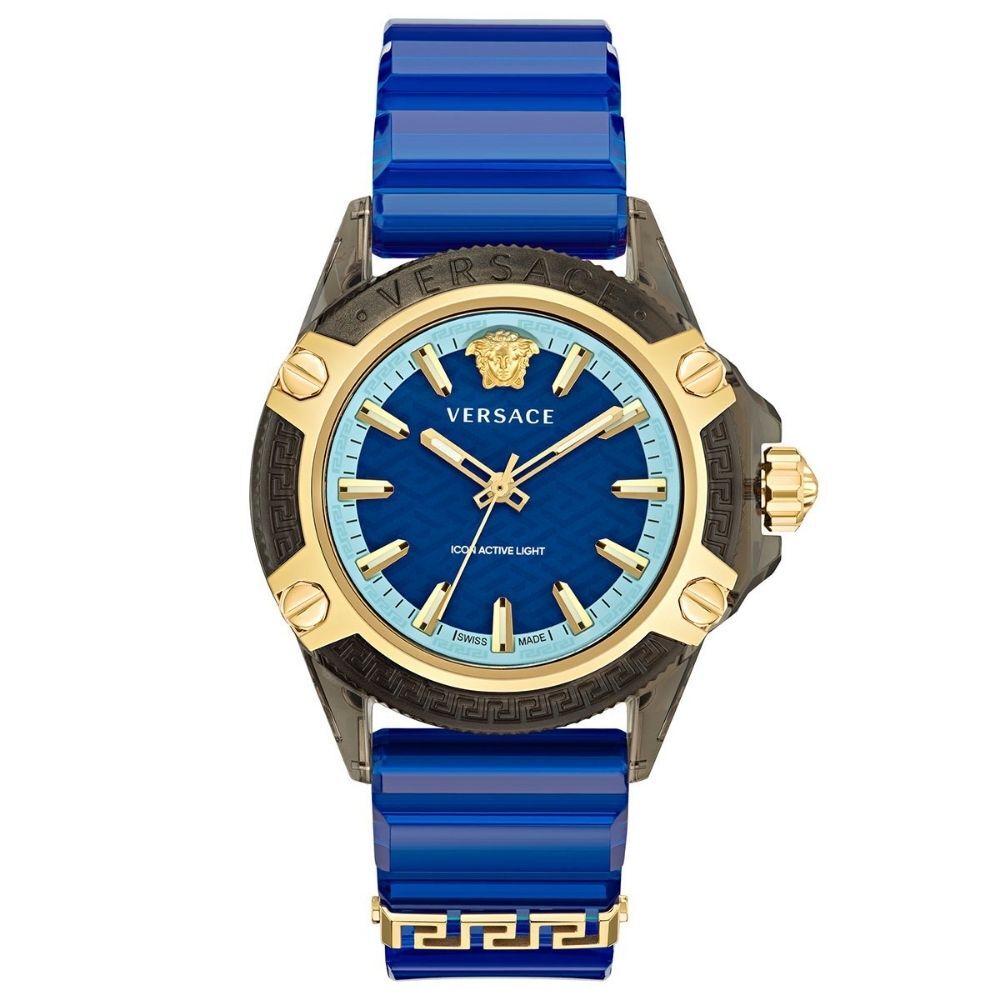 VE6E00323 Versace Active Indiglo Unisex Kol Saati