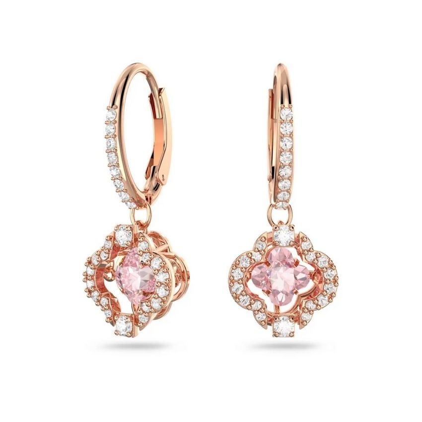 5516477 Swarovski Küpe Sparkling Dc-Pe Clover Czmo-Ros