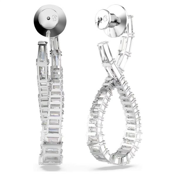 5677628 Swarovski Küpe Hyperbola:Pe Hoop L Twıst Whıte/Rhs 5677628