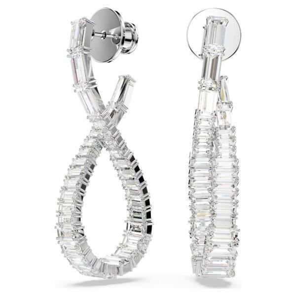5677628 Swarovski Küpe Hyperbola:Pe Hoop L Twıst Whıte/Rhs 5677628