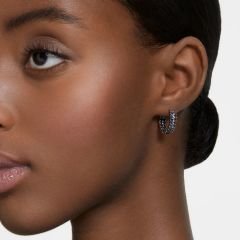5658650 Swarovski Küpe Matrix:Pe Mn Hoop Baguette Earrings Ocean Grey Gry/Rus