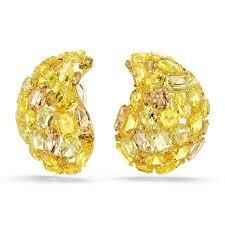 5723383 Gema Clip Earrings, Yellow, Gold-Tone Plated