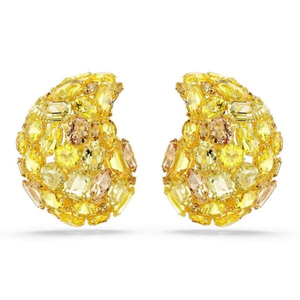5723383 Gema Clip Earrings, Yellow, Gold-Tone Plated