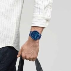 SB05N113 Swatch Indigo Glow Erkek Kol Saati