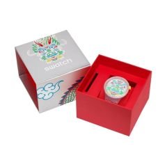 SB05Z102 Swatch Dragon in Cloud Erkek Kol Saati