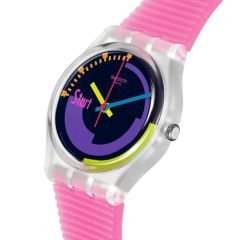SO28K111 Swatch Neon Pink Podium Bayan Kol Saati