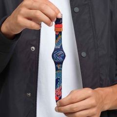 SO28Z125 Swatch Dragon In Waves Bayan Kol Saati