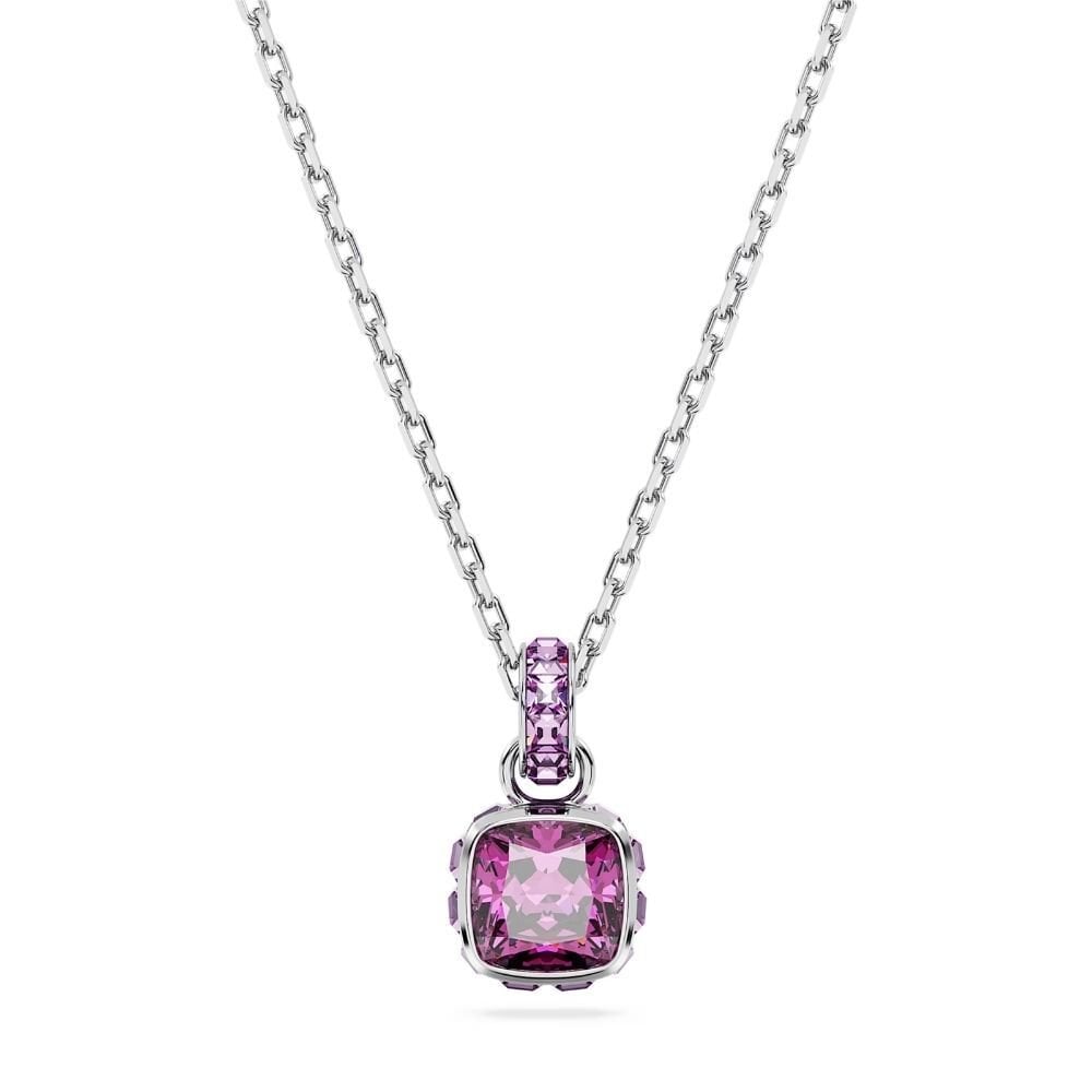 5651708 Swarovski Kolye Birthstone:Pend Feb Pendant  Pur/Rhs 5651708