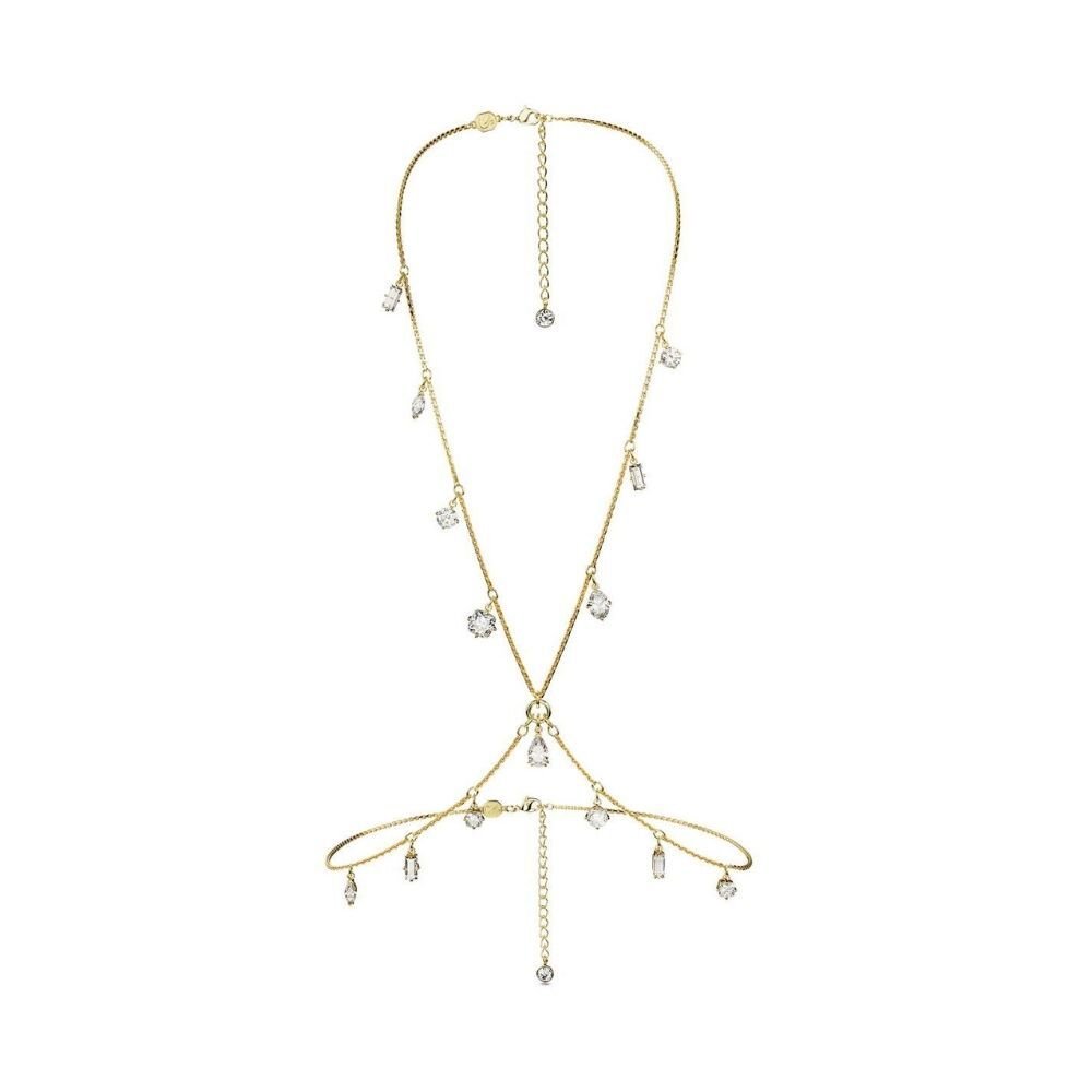 5670555 Swarovski Kolye Dextera body chain, Mixed cuts, White, Gold-tone plated 5670555