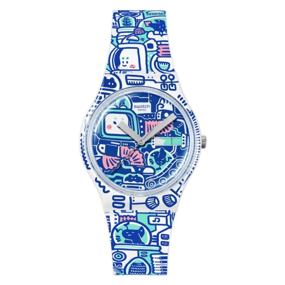 SO28Z702 Swatch 'Bao Ho' B-Bot Unisex Kol Saati