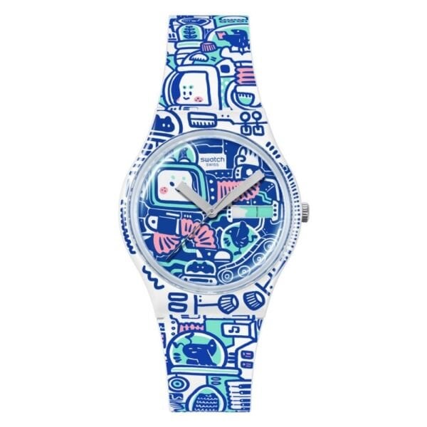 SO28Z702 Swatch 'Bao Ho' B-Bot Unisex Kol Saati