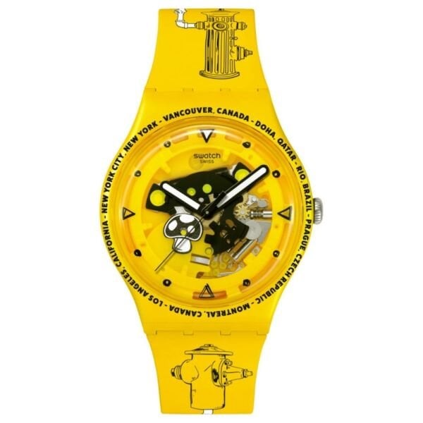 SO29J101 Swatch Time With Andy Anderson Unisex Kol Saati