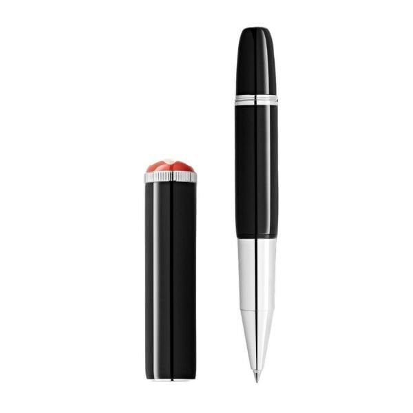 127852 Mont Blanc Heritage Rouge Et Noir ''Baby'' Special Edition Black Rollerball Kalem