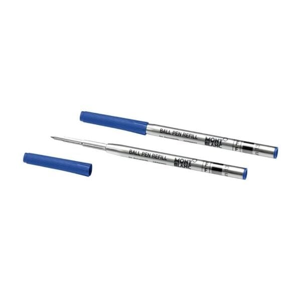 128213 Montblanc 2'li Tükenmez Kalem Yedeği Fine Royal Blue
