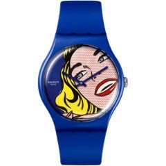 SUOZ352 Swatch Girl By Roy Lichtenstein Unisex Kol Saati