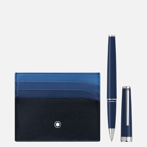 128956 Mont Blanc Set with PIX Blue Rollerball and Meisterstück Kartlık