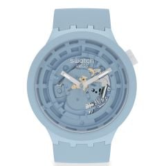 SB03N100 Swatch Big Bold Ceramic C-Blue Unisex Kol Saati