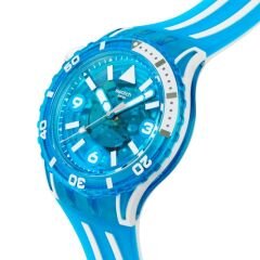 SSCU09S100 Swatch Scubaqua Blue Fire Erkek Kol Saati SSCU09S100