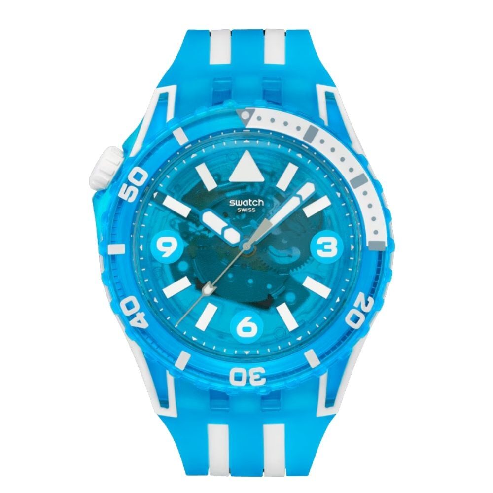 SSCU09S100 Swatch Scubaqua Blue Fire Erkek Kol Saati SSCU09S100