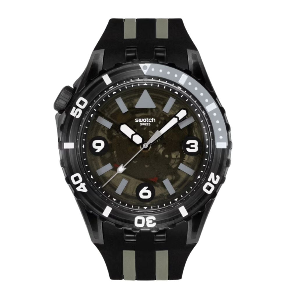 SSCU09B100 Swatch Scubaqua Black Sea Nettle Erkek Kol Saati SSCU09B100
