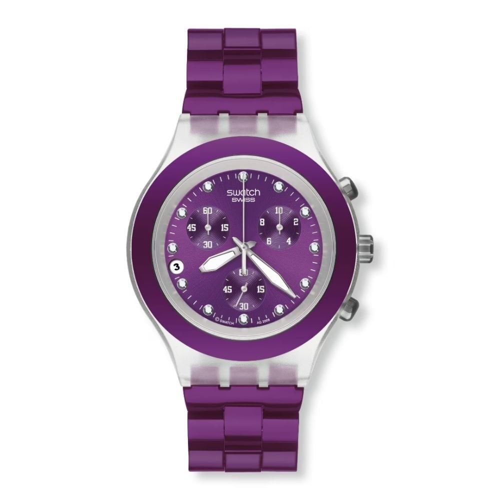 SVCK4048AG Swatch Full-Blooded Blueberry Bayan Kol Saati