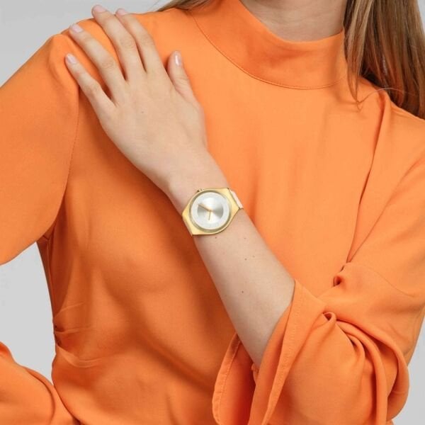 SYXG128 Swatch Pearl Gleam Bayan Kol Saati