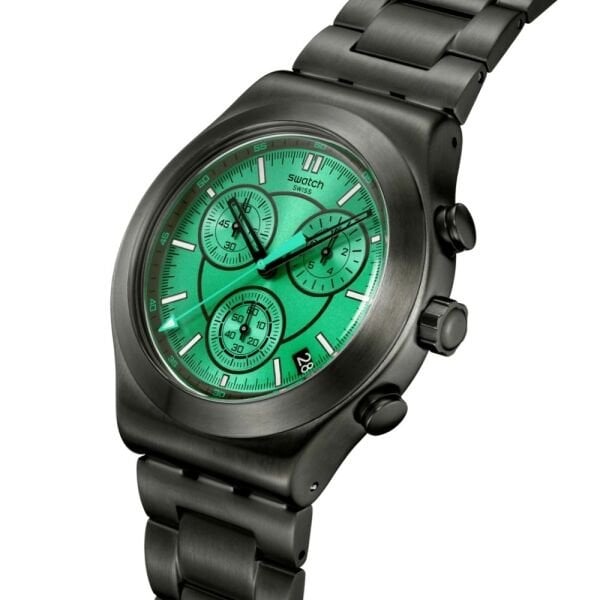 YVM407G Swatch Obessively Obsidian Erkek Kol Saati