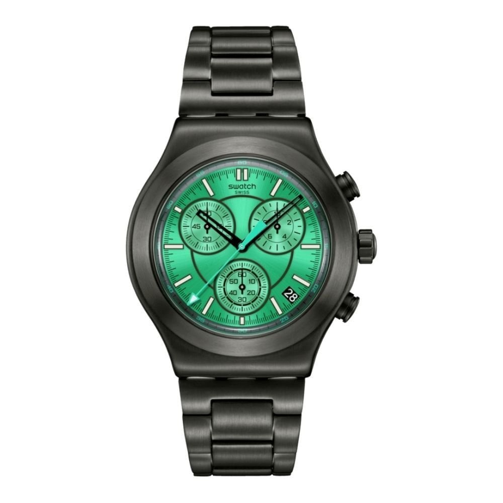 YVM407G Swatch Obessively Obsidian Erkek Kol Saati