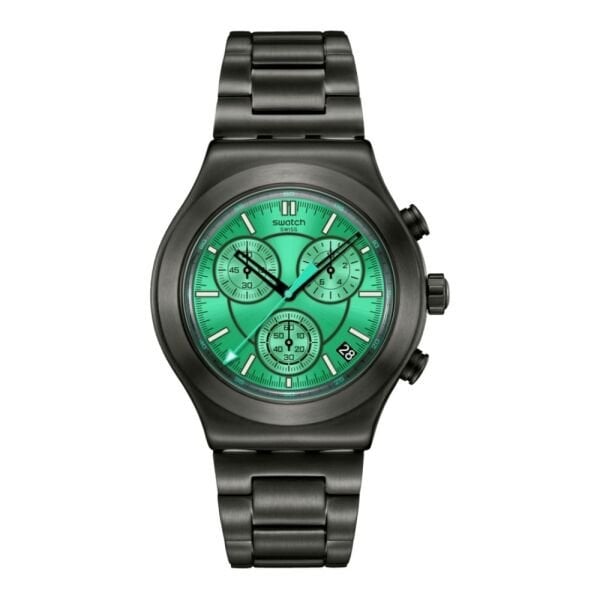 YVM407G Swatch Obessively Obsidian Erkek Kol Saati