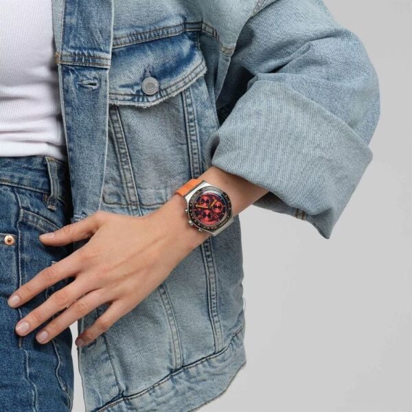 YVS529 Swatch Tangerine Tiger Erkek Kol Saati