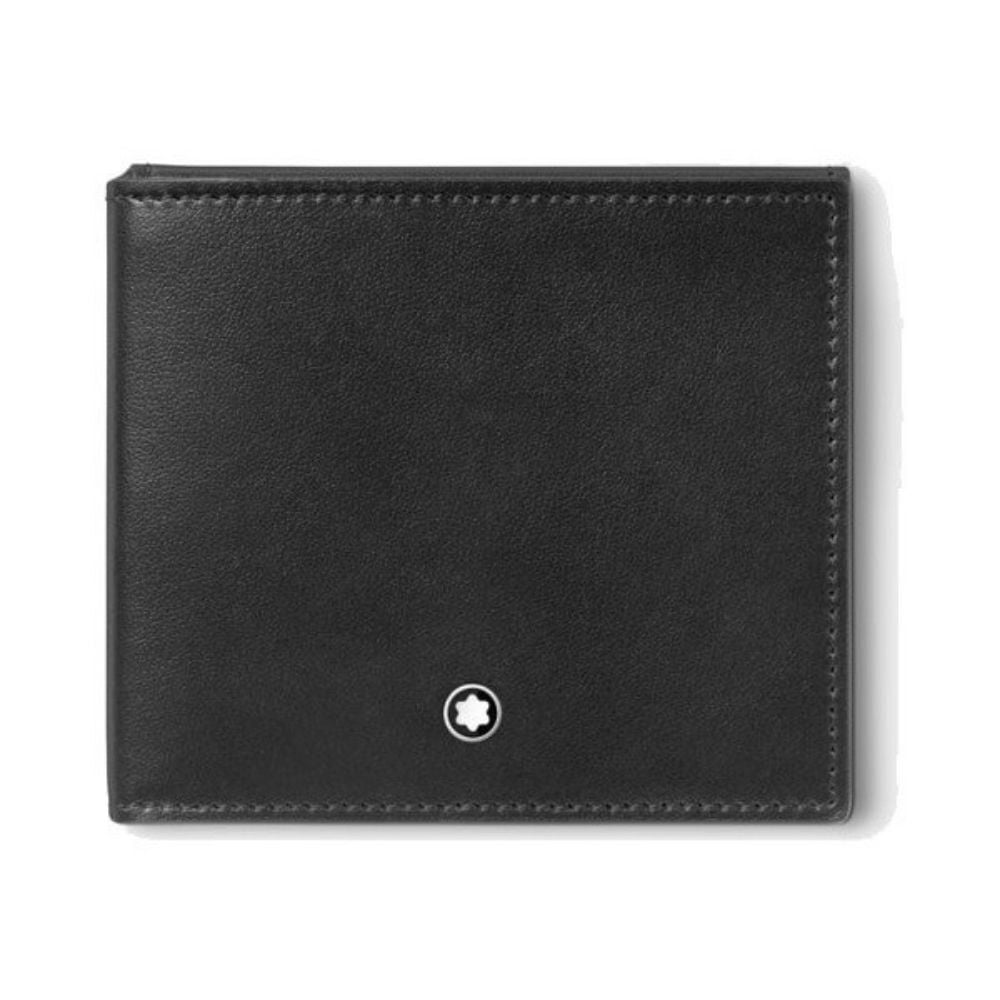 198145 Mont Blanc Soft 4 cc Siyah İnce Cüzdan