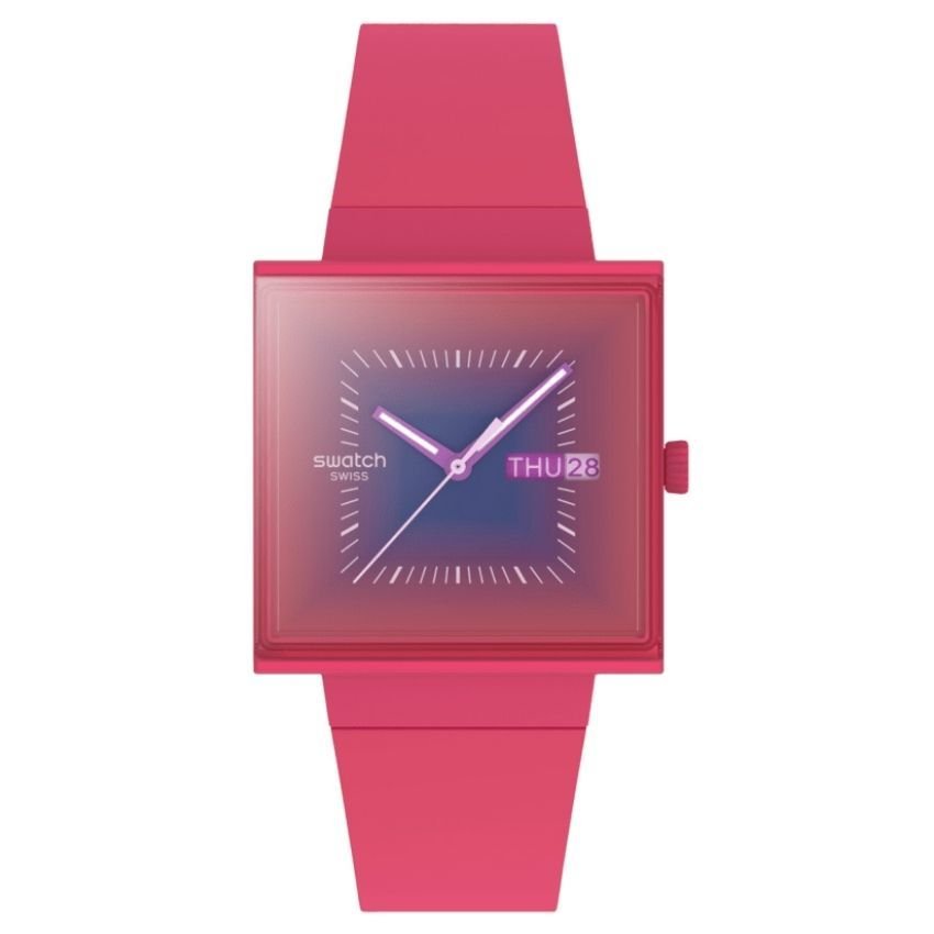 SO34R700 Swatch Squarely Berry Unisex Kol Saati SO34R700