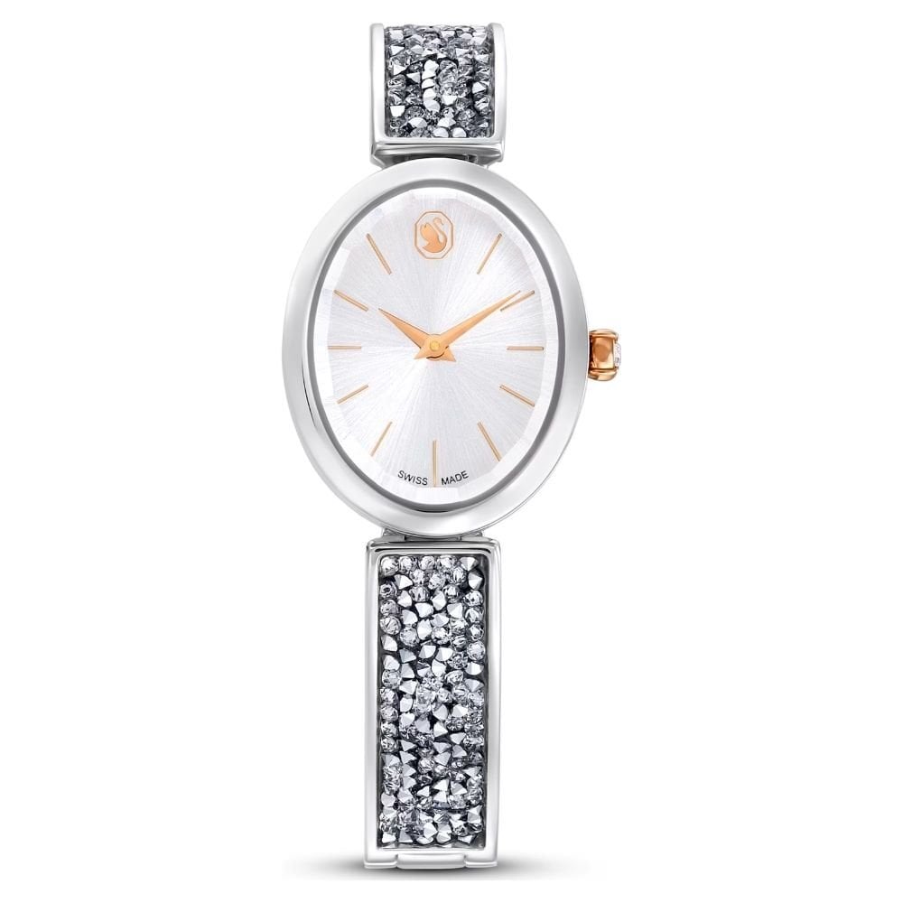 5656878 Swarovski K Crystal Rock Oval:Mb Cry/White/Sts 5656878