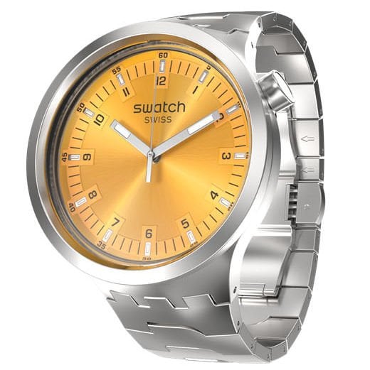 SB07S103G Swatch Big Bold Irony Amber Sheen Erkek Kol Saati