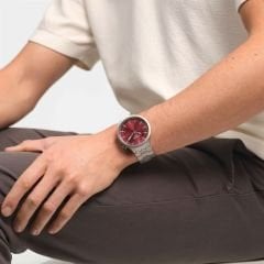 SB07S104G Swatch Big Bold Irony Scarlet Shimmer Erkek Kol Saati