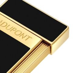 028222 St Dupont Slimmy Lacquered Siyah Çakmak 28222
