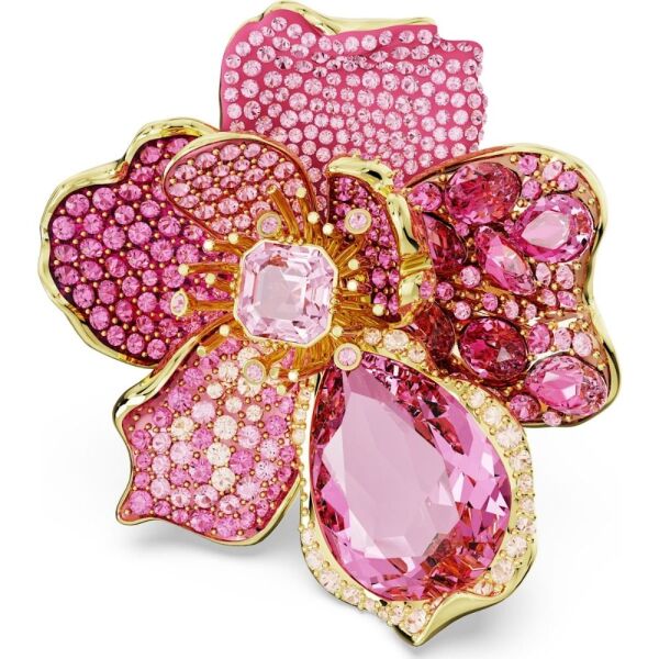 5657284 Swarovski Yüzük Florere:Coctail Ring Flower Pink Gold-tone Plated Size:60 5657284
