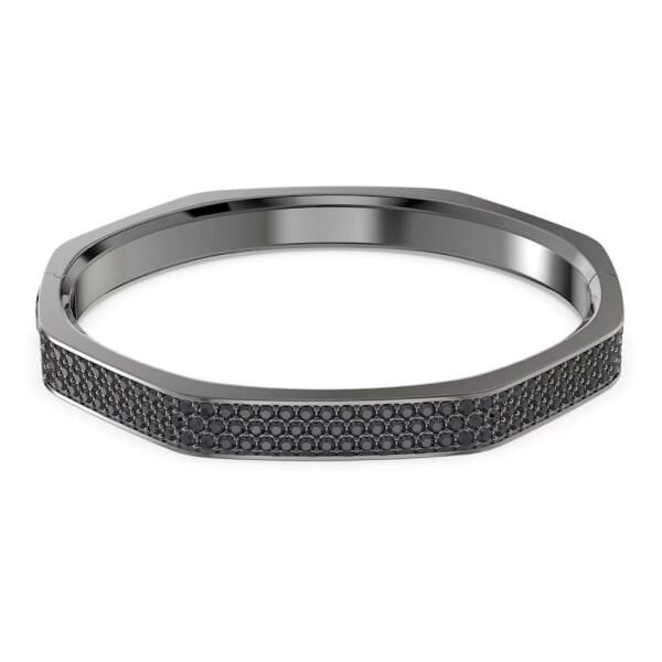 5656842 Swarovski Bilezik Dextera:Bangle Octagon shape, Pave Large Black, Ruthenium plated Size M 5656842