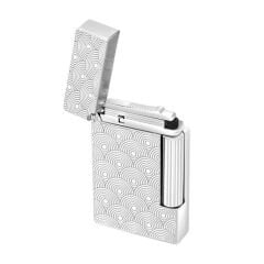 020844 St Dupont Initial Guilloche Silver Çakmak 20844