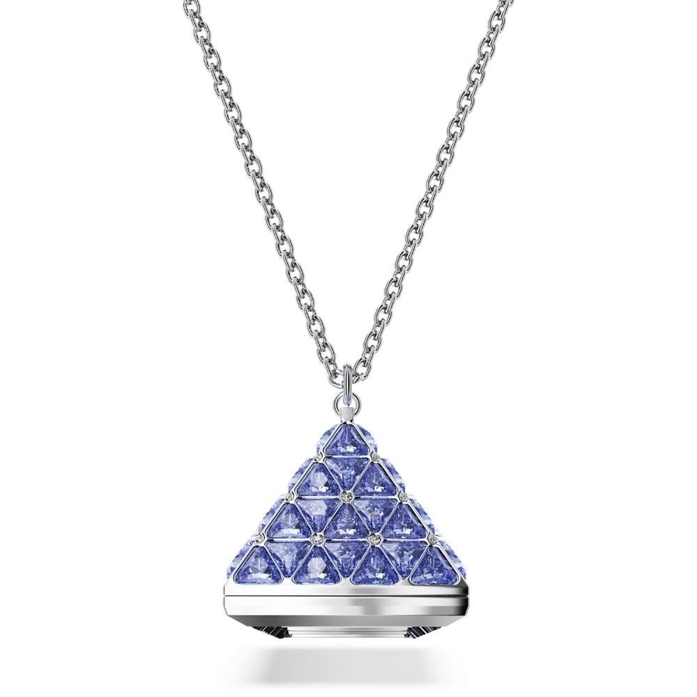 5631158 Swarovski Saat Kolye Pendant Watch, Triangle cut, Blue Stainless Steel 5631158