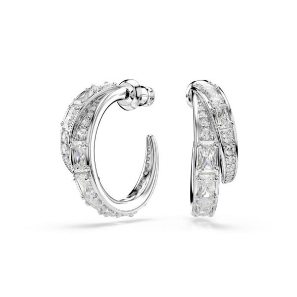 5749069 Swarovski Küpe Vıenna:Pe S Hoops Whıte/Rhs